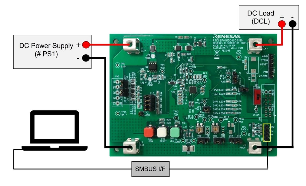 アプリケーション回路図 - Renesas Electronics RAJ240055 R-BMS F 評価キット